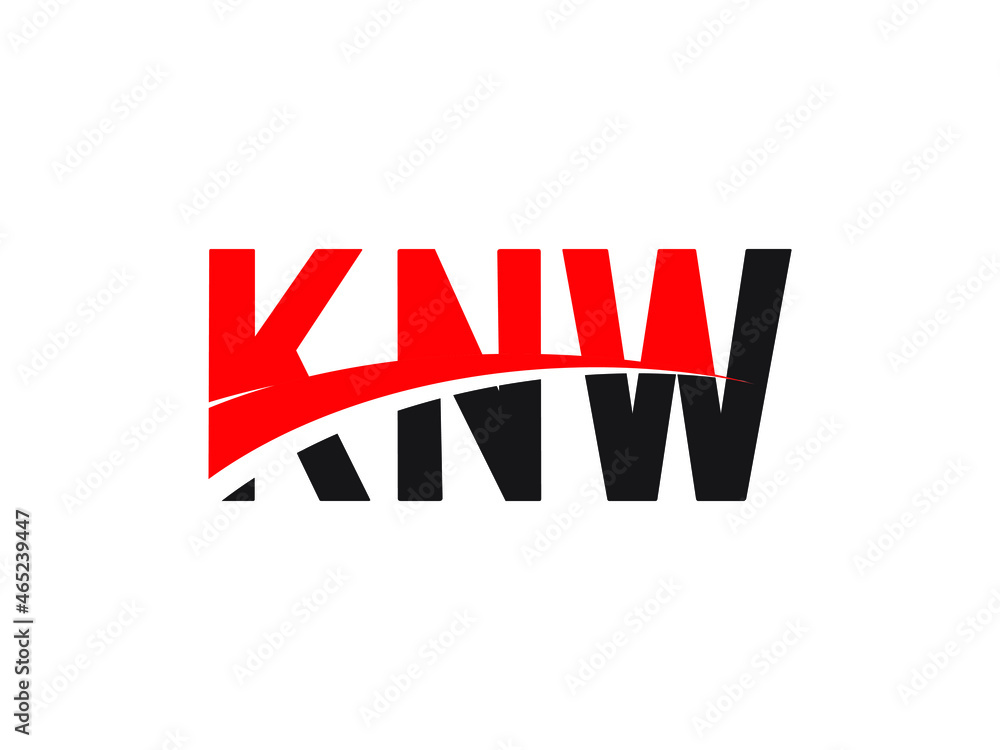 KNW Letter Initial Logo Design Vector Illustration