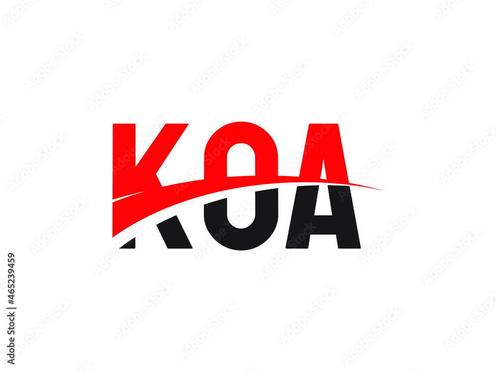KOA Letter Initial Logo Design Vector Illustration
