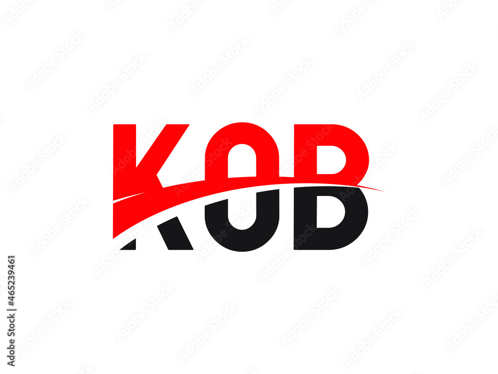 KOB Letter Initial Logo Design Vector Illustration