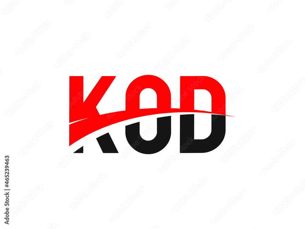 KOD Letter Initial Logo Design Vector Illustration KOD Letter Initial Logo Design Vector Illustration