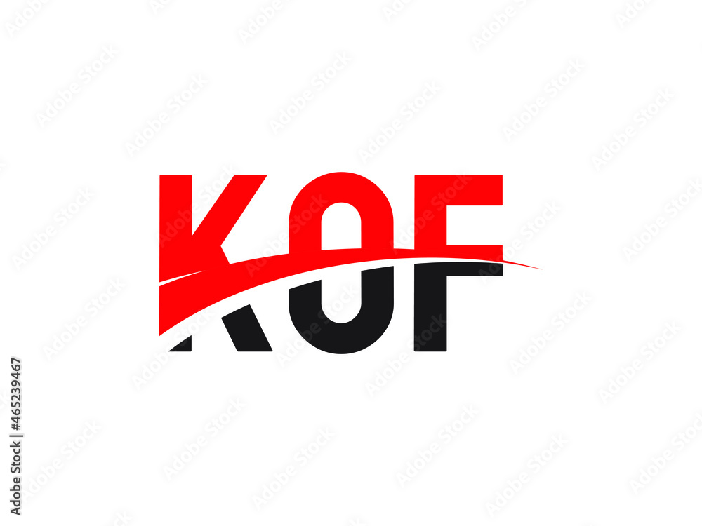 KOF Letter Initial Logo Design Vector Illustration