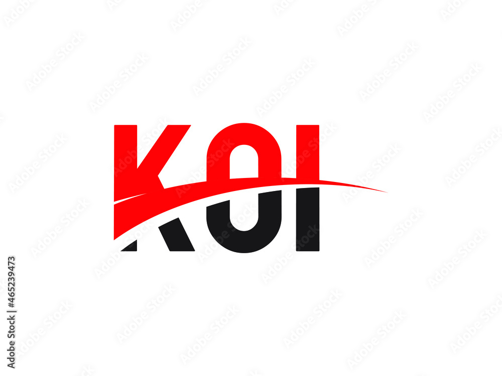 KOI Letter Initial Logo Design Vector Illustration KOI Letter Initial Logo Design Vector Illustration