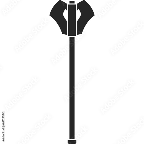 Mace vector icon.Black vector icon isolated on white background mace.