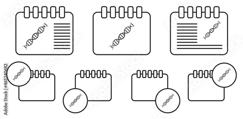 Mutation vector icon in calender set illustration for ui and ux, website or mobile application