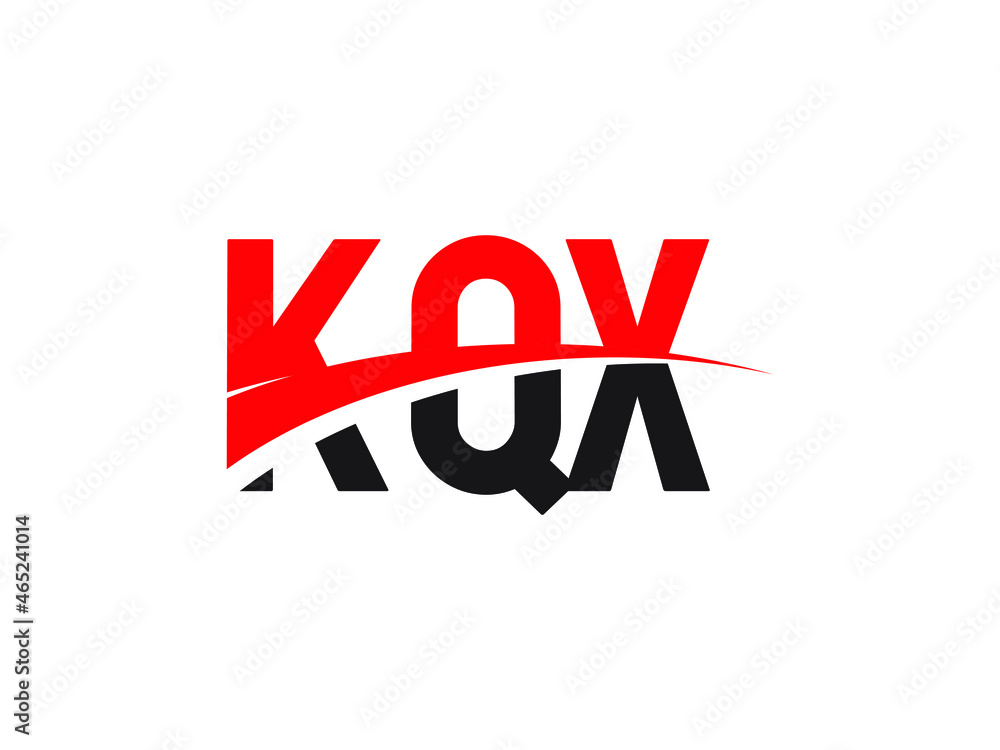 KQX Letter Initial Logo Design Vector Illustration