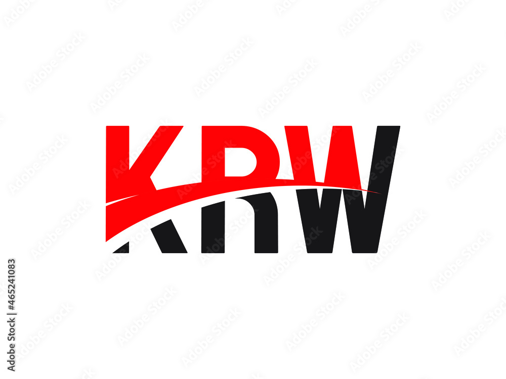 KRW Letter Initial Logo Design Vector Illustration