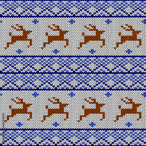 Seamless knitting ornamental pattern