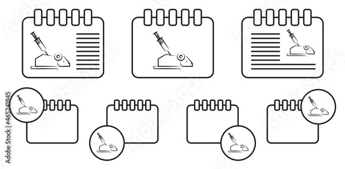 Genetic engineer vector icon in calender set illustration for ui and ux, website or mobile application