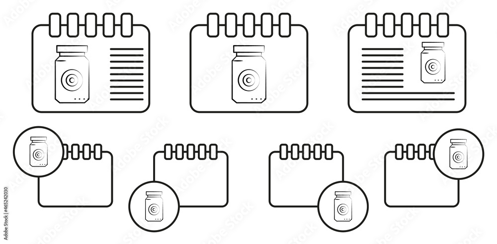 Eye jar vector icon in calender set illustration for ui and ux, website or mobile application Eye jar vector icon in calender set illustration for ui and ux, website or mobile application