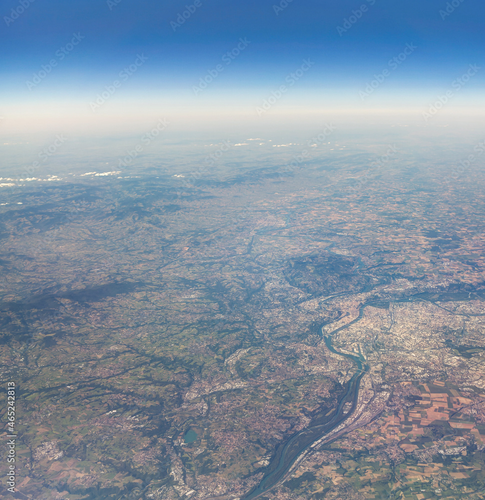 Lyon from above, France