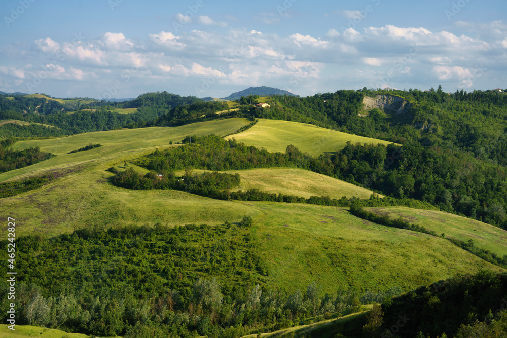 Rural landscape on the hills near Bologna, Emilia-Romagna.