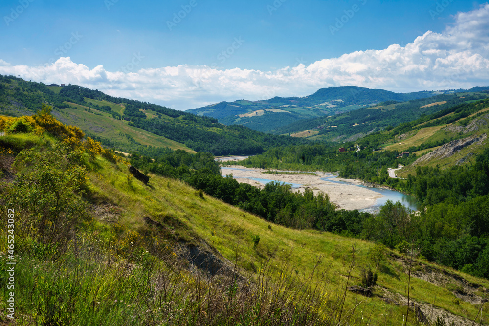 Valley of Panaro river , Modena province, near Rocca Malatina