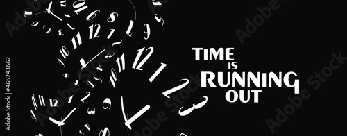time to running out sign on red background	
