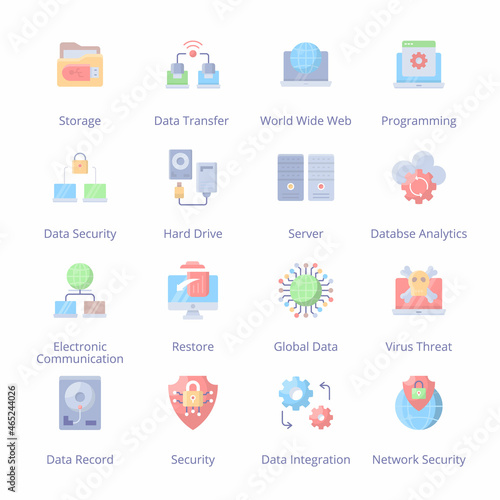 Big Data Flat Icons - Vectors