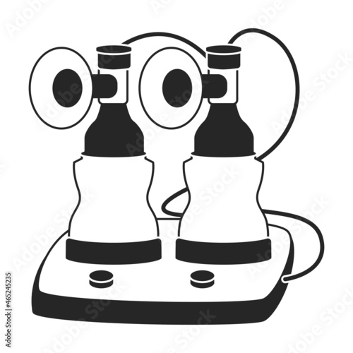 Breast pump vector icon.Black vector icon isolated on white background breast pump.