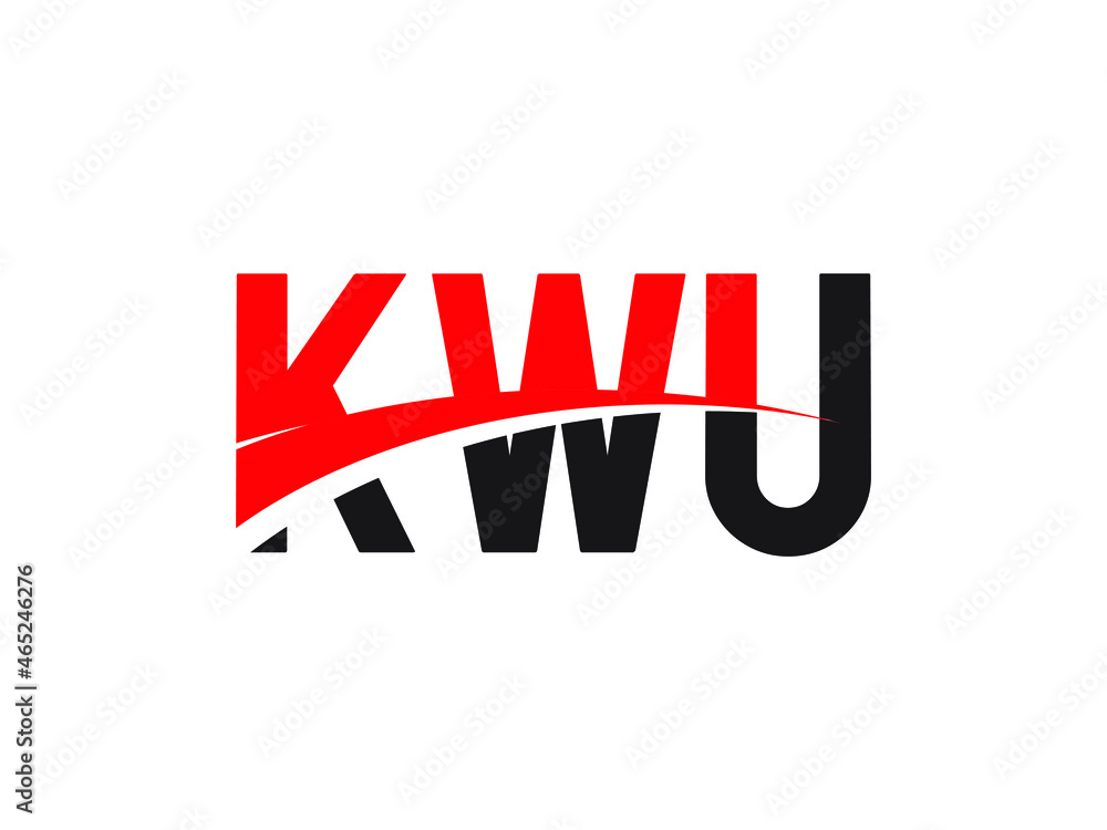 KWU Letter Initial Logo Design Vector Illustration