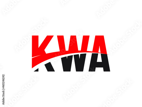 KWA Letter Initial Logo Design Vector Illustration