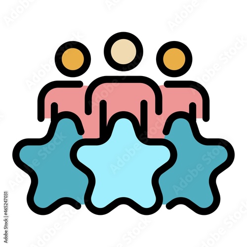 Training headhunter icon. Outline training headhunter vector icon color flat isolated