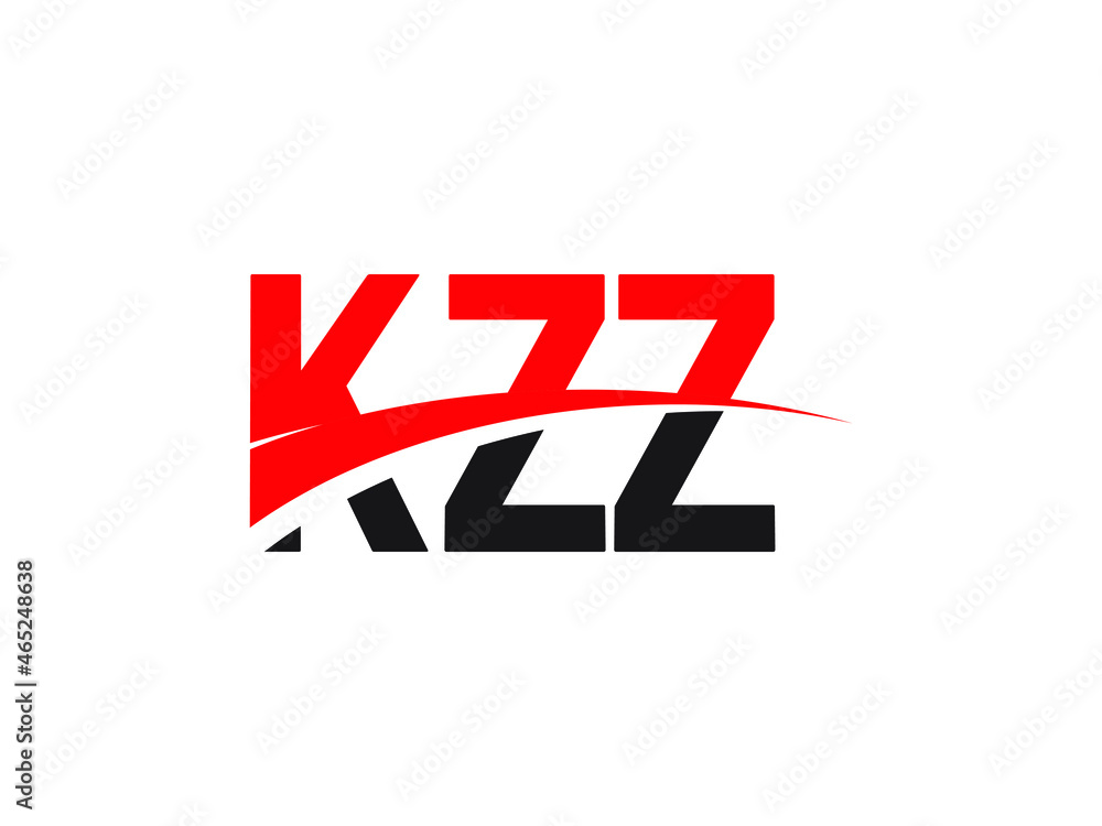 KZZ Letter Initial Logo Design Vector Illustration
