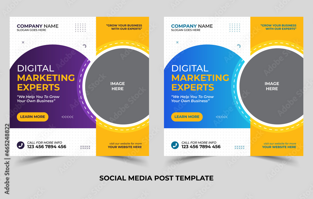 Digital business marketing social media post template