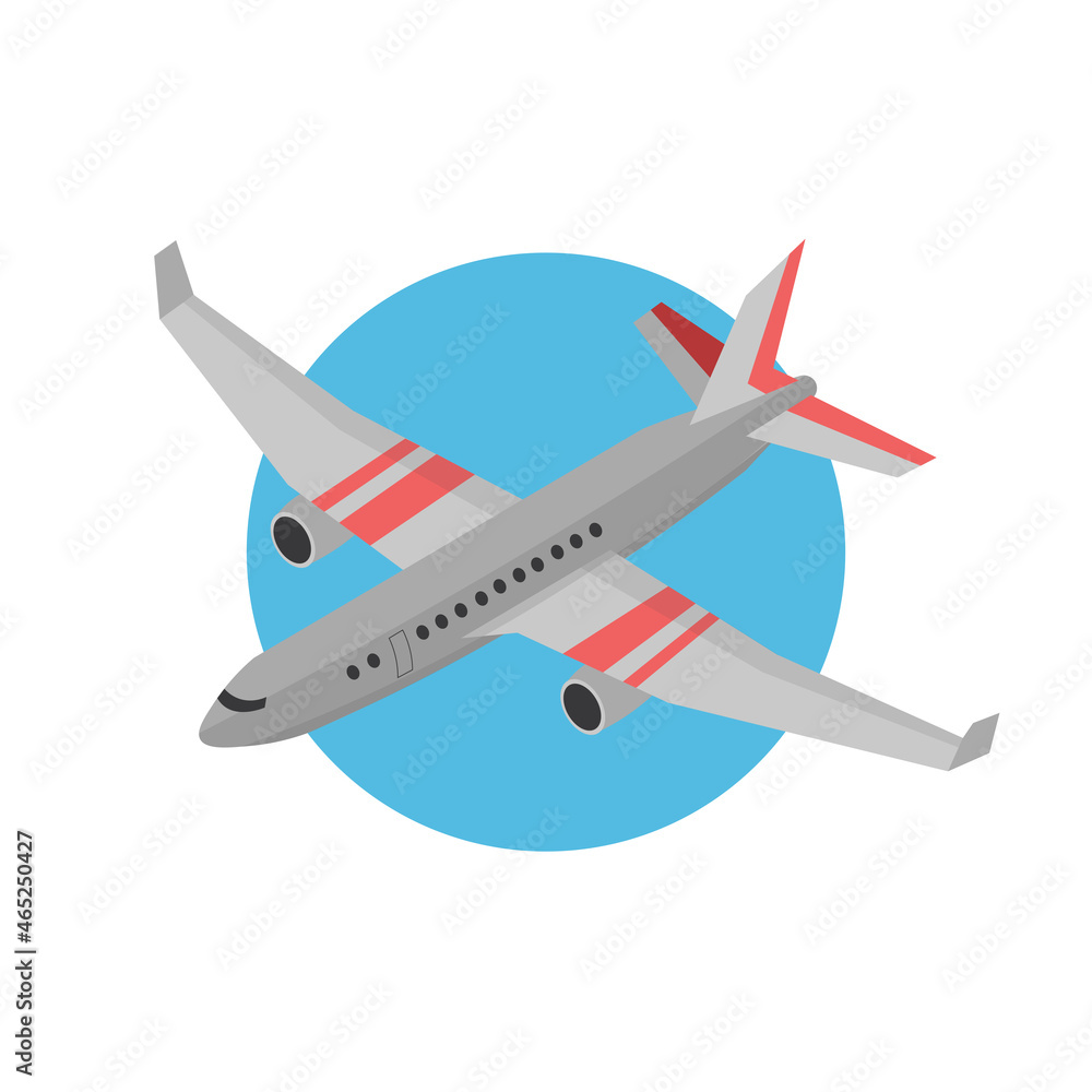 Fototapeta premium plane isolated illustration on white background. plane clipart. plane flat icon.