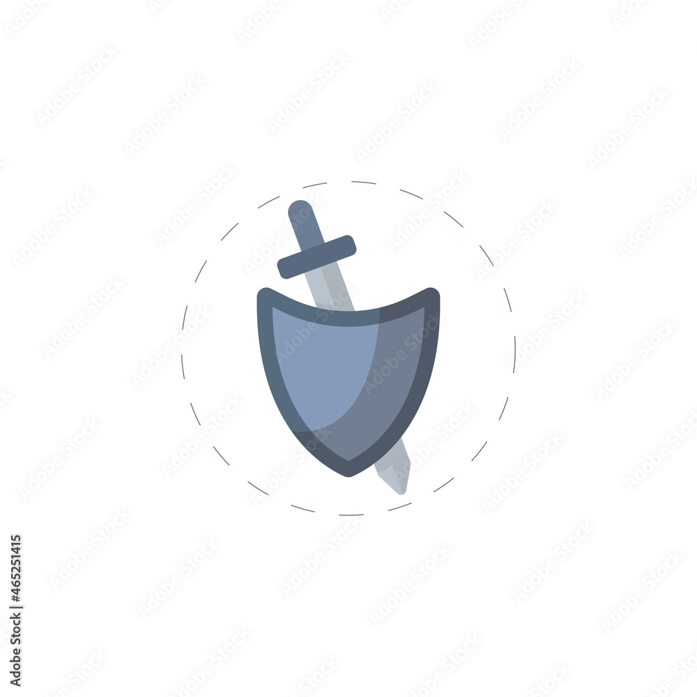 sword with shield isolated illustration on white background. sword with shield clipart. sword with shield flat icon. sword with shield isolated illustration on white background. sword with shield clipart. sword with shield flat icon.