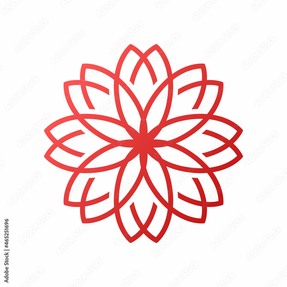 Nature floral flower leaf ornament logo Design Vector
