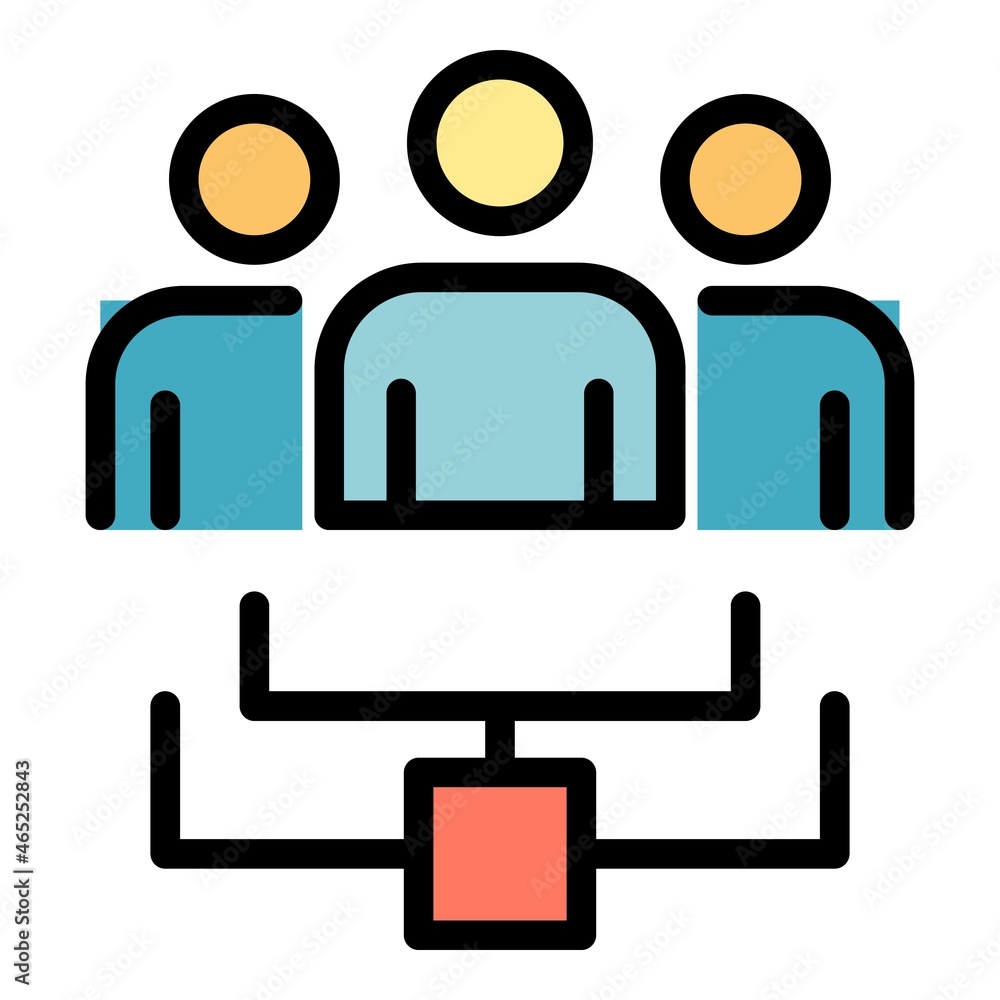 Work with the administrator icon. Outline work with the administrator vector icon color flat isolated Work with the administrator icon. Outline work with the administrator vector icon color flat isolated