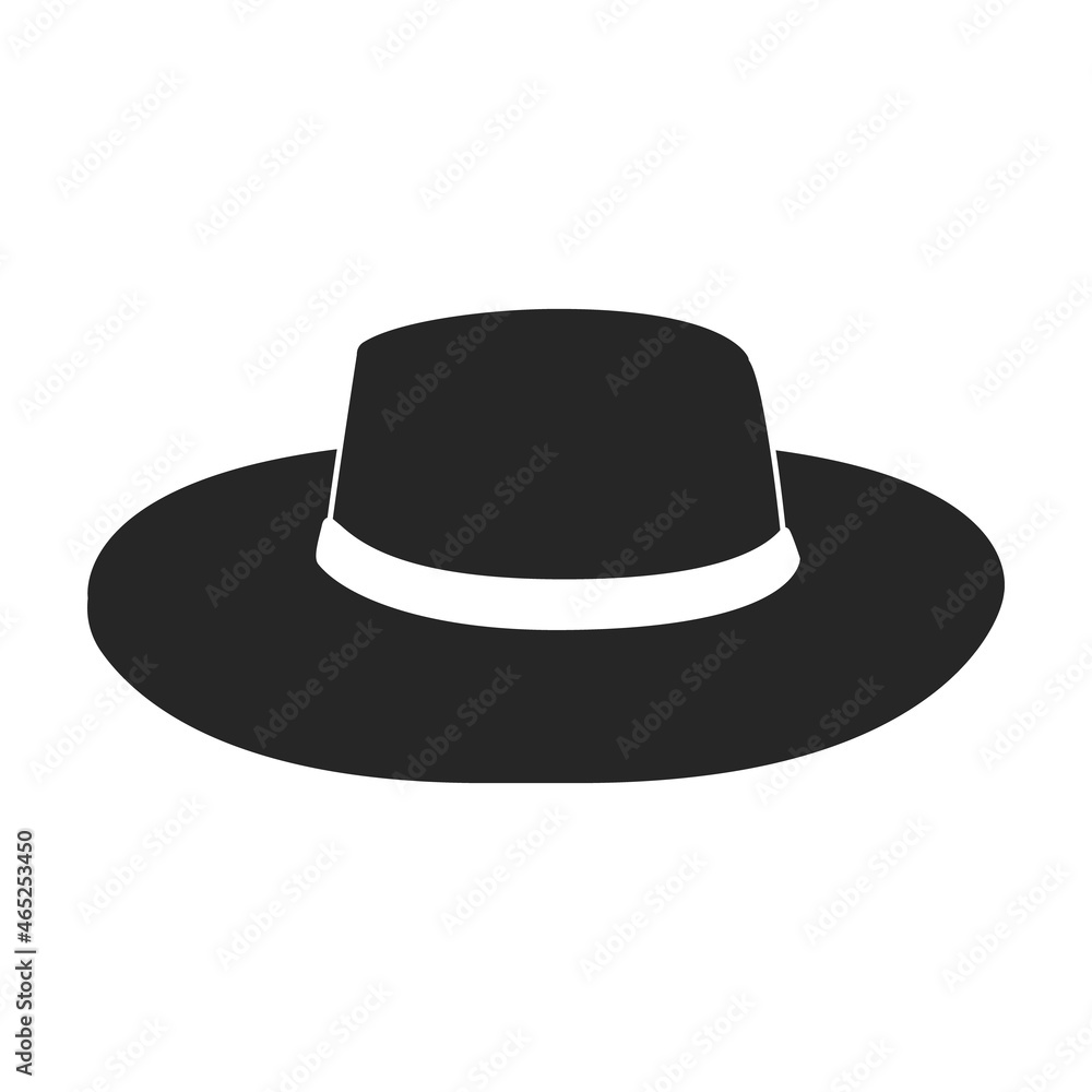 Summer hat vector black icon. Vector illustration sun cap on white background. Isolated black illustration icon of summer hat . Summer hat vector black icon. Vector illustration sun cap on white background. Isolated black illustration icon of summer hat .