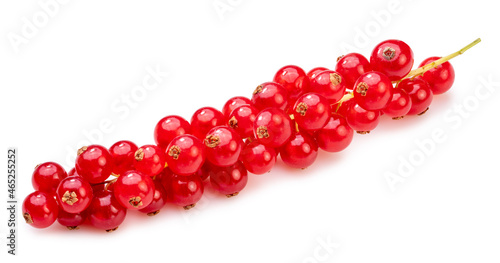 Sweet Red currant berries isolated on white background.