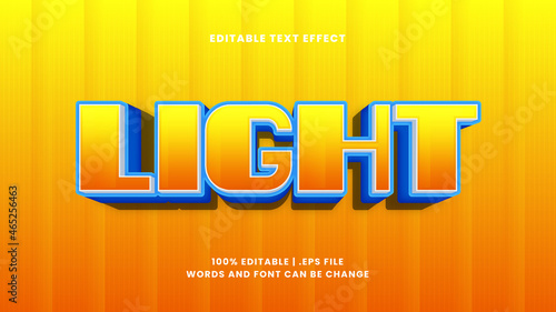 Light editable text effect in simple and elegant text style