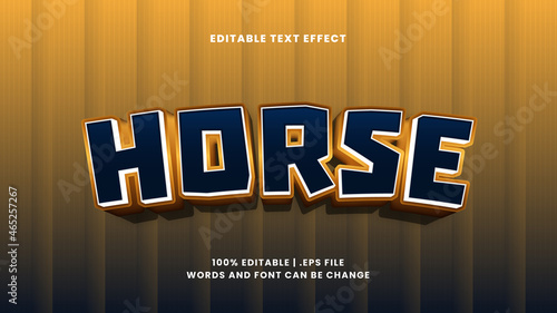 Horse editable text effect in simple and elegant text style