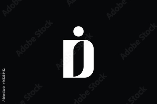 DI logo letter design on luxury background. ID logo monogram initials letter concept. DI icon logo design. ID elegant and Professional letter icon design on black background. D I ID DI