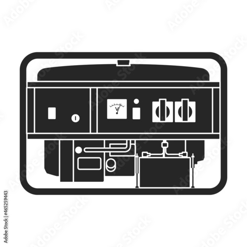 Generator vector icon.Black vector icon isolated on white background generator.