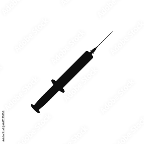 Syringe with needle icon isolated on white background.Vector syringe icon