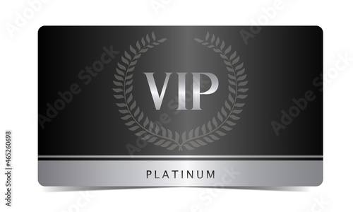 Platinum, silver VIP card, invitation template.