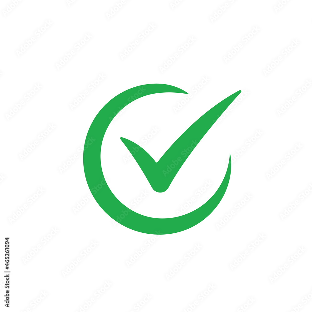 Check mark tick icon. Correct approval sign. Check mark tick icon. Correct approval sign.