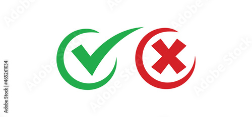 Free Download Cross and check mark icons, vector buttons. Checkmark tick and x. - GFXLoad