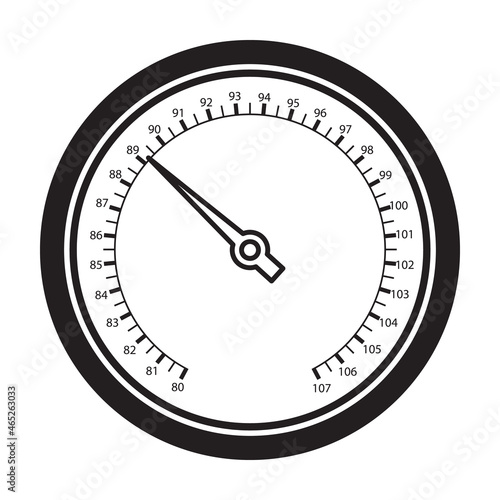 Barometer vector icon.Black vector icon isolated on white background barometer .