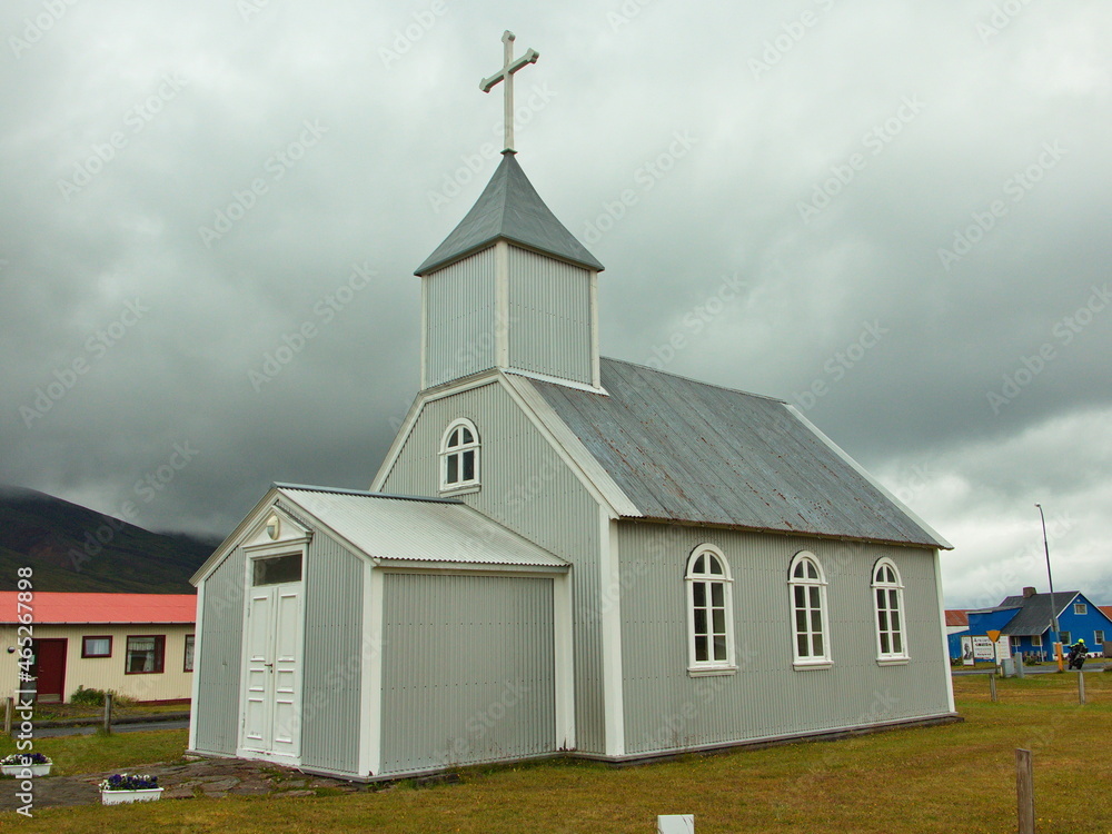 Church Bakkagerdiskirkja in Borgafjördur on Iceland, Europe
