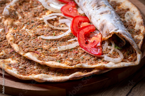 Turkish foods; Turkish pizz...