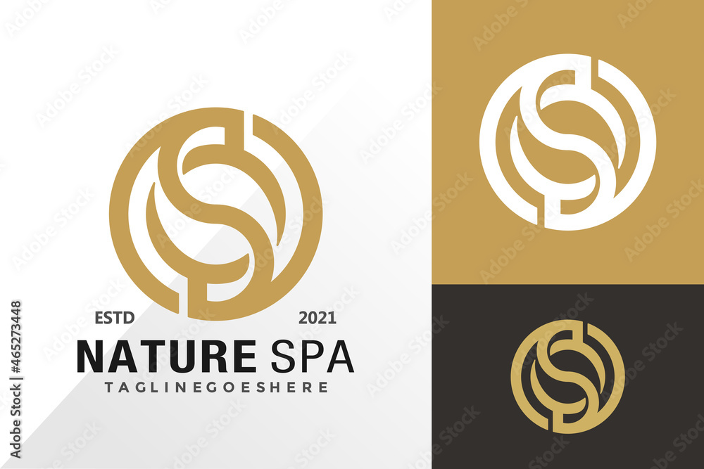 Letter s nature spa logo and icon design vector concept for template Letter s nature spa logo and icon design vector concept for template