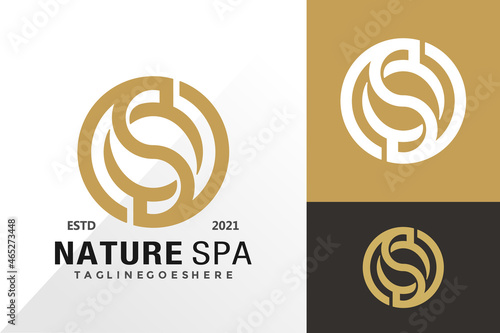 Letter s nature spa logo and icon design vector concept for template