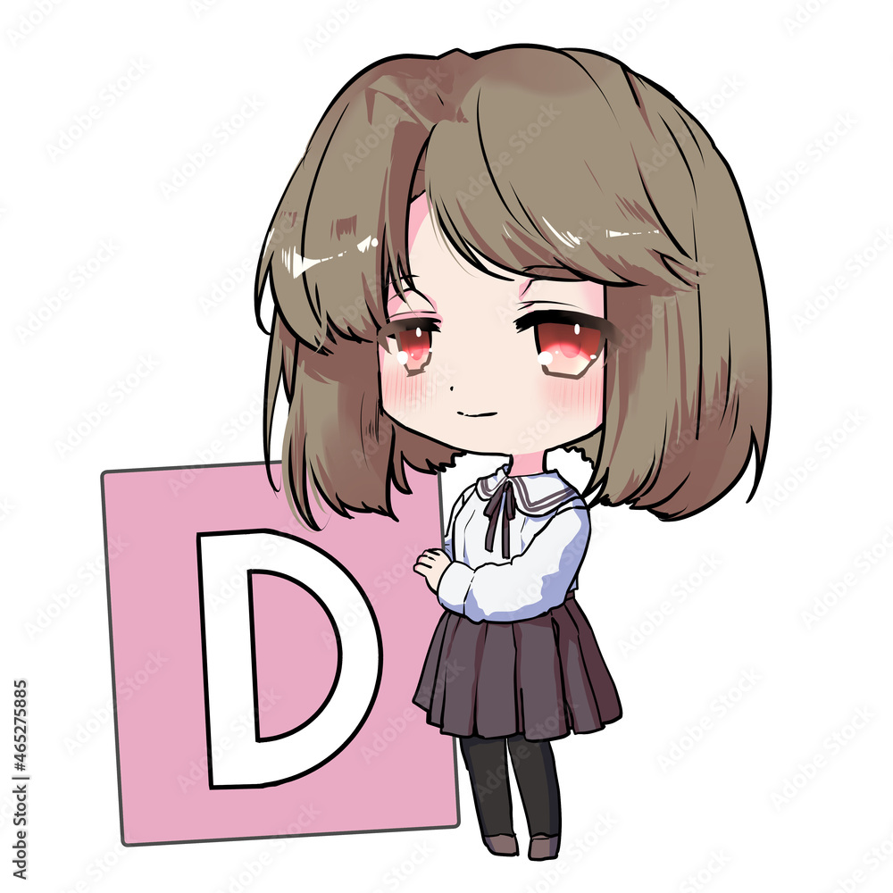 イラスト素材 Dの文字を持ったアニメキャラ風の女の子 Stock イラスト Adobe Stock イラスト素材 Dの文字を持ったアニメキャラ風の女の子 Stock イラスト Adobe Stock