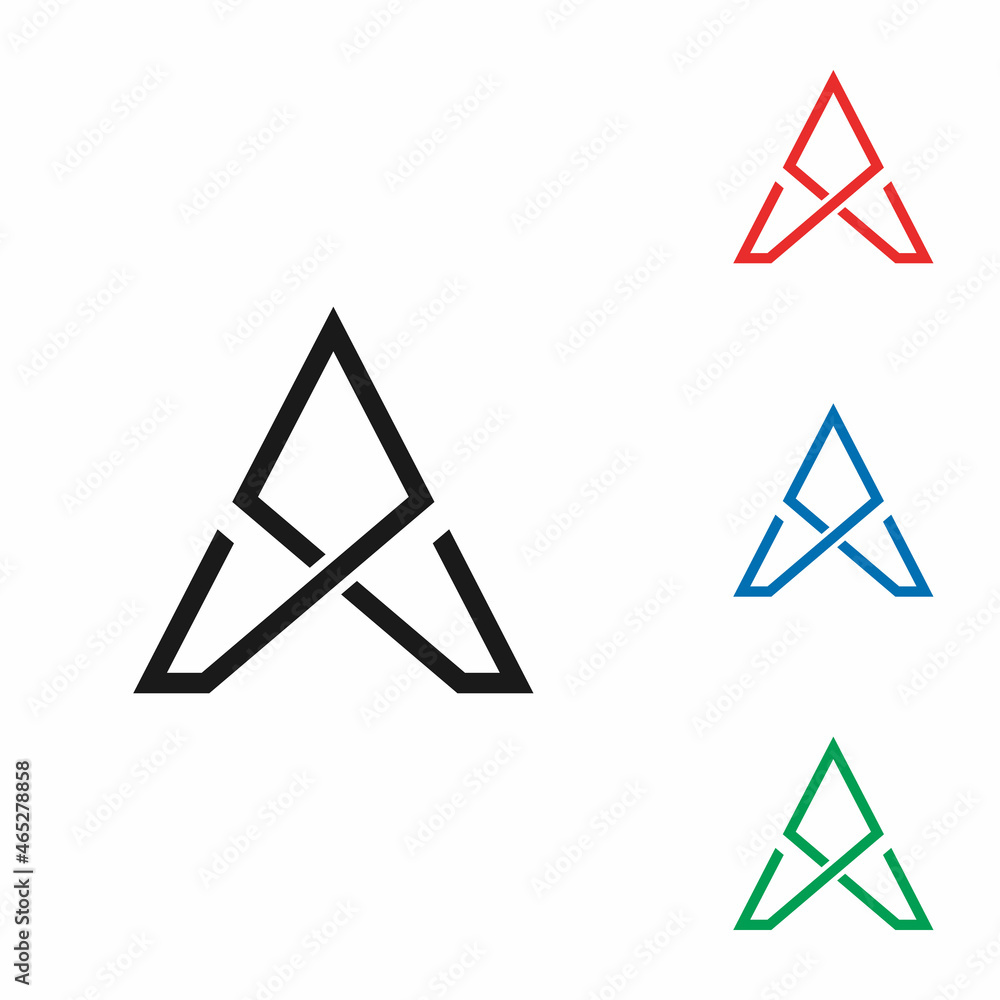 Initial Letter A line art Logo Design Vector Initial Letter A line art Logo Design Vector