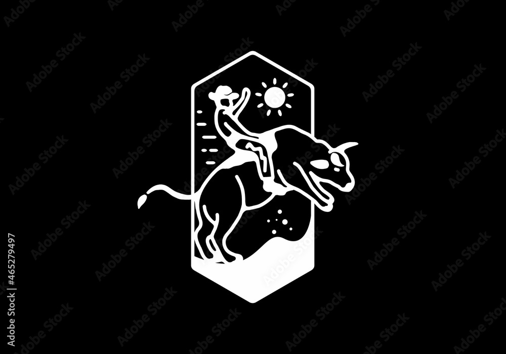 Wild Rodeo line art illustration Wild Rodeo line art illustration