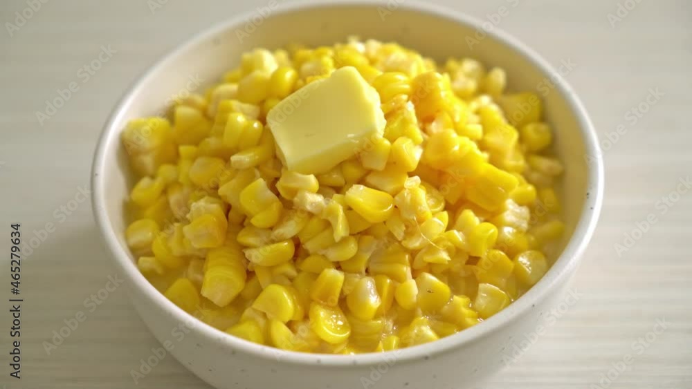 Buttered corn or Sweet corn with butter Buttered corn or Sweet corn with butter