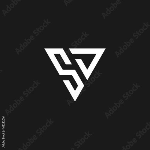 Free Download Initial letter SD triangle monogram cool simple modern logo concept - GFXLoad
