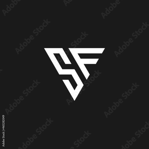 Free Download Initial letter SF triangle monogram cool simple modern logo concept - GFXLoad