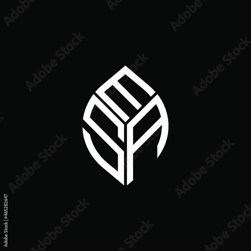 ESA letter logo creative design. ESA unique design
